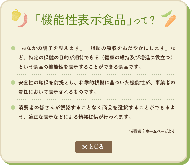 「機能性表示食品」って？