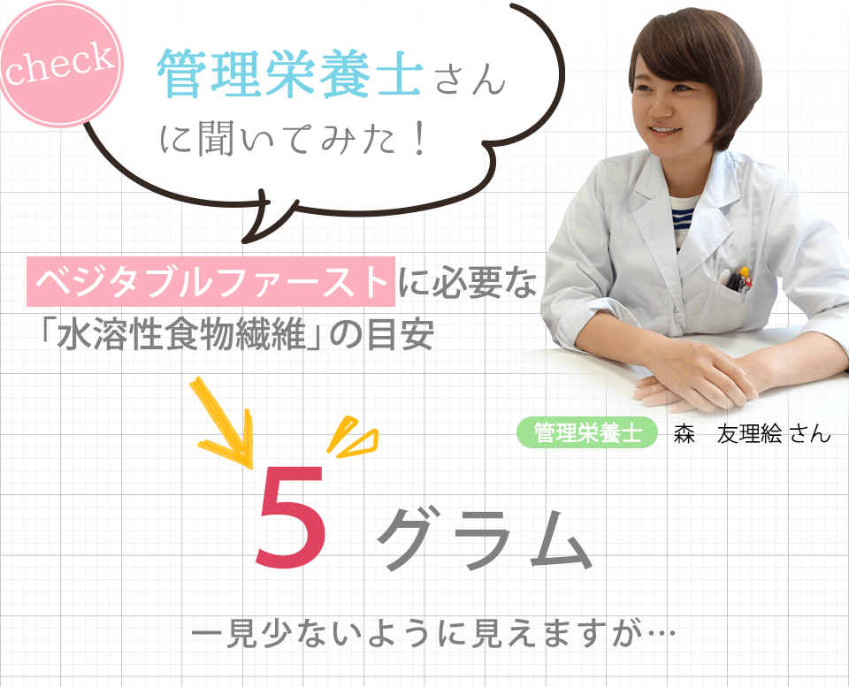 食物繊維の目安5g